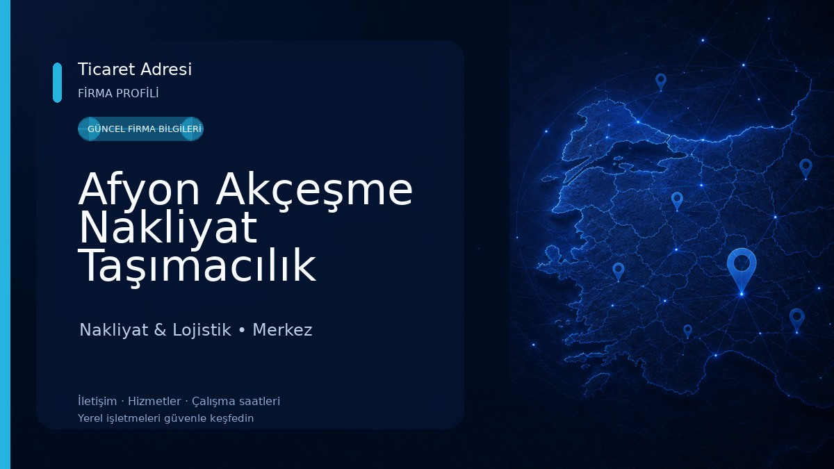 Afyon Akçeşme Nakliyat Taşımacılık Nakliyat & Lojistik