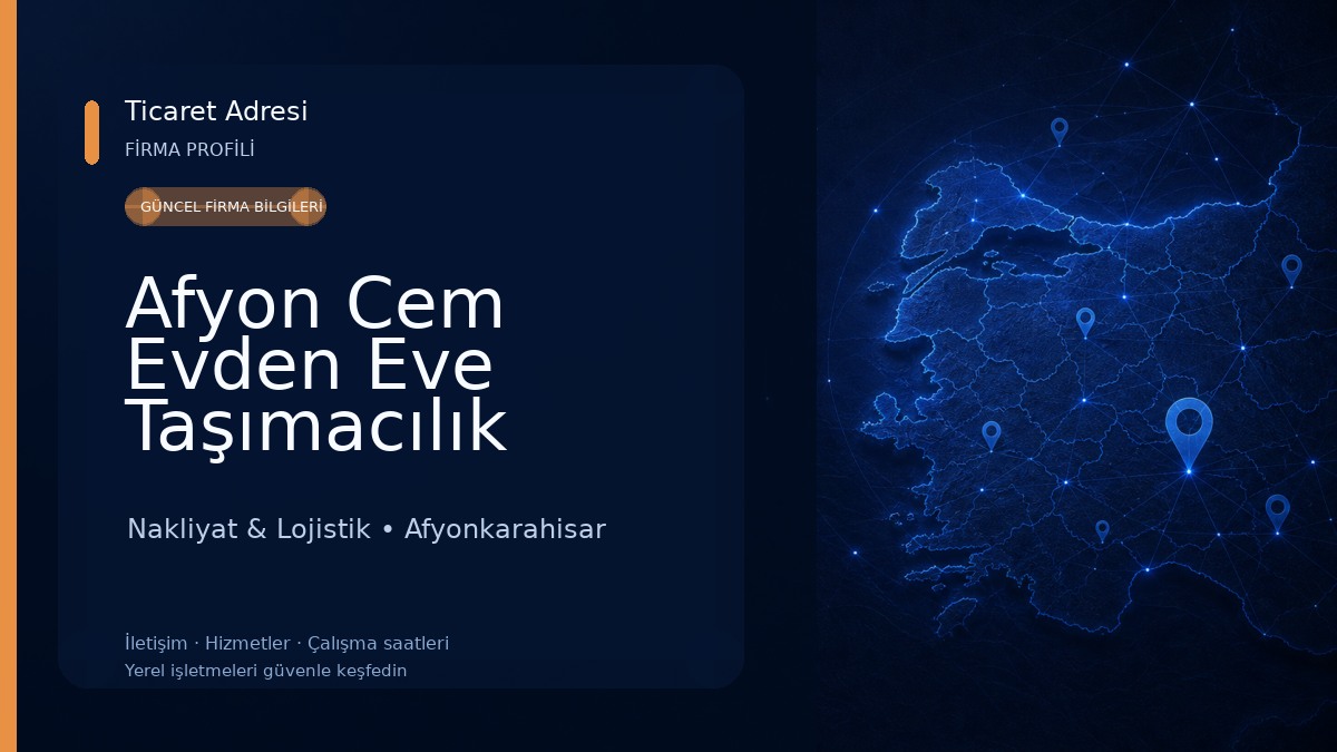 Afyon Cem Evden Eve Taşımacılık Nakliyat & Lojistik