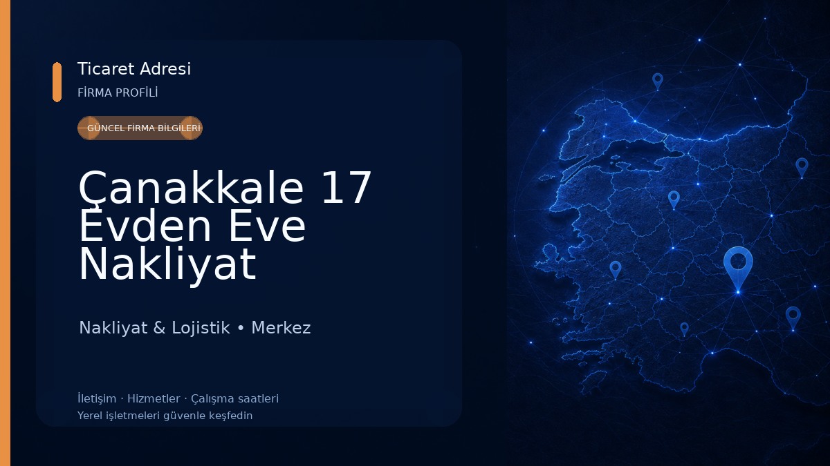 Çanakkale 17 Evden Eve Nakliyat 