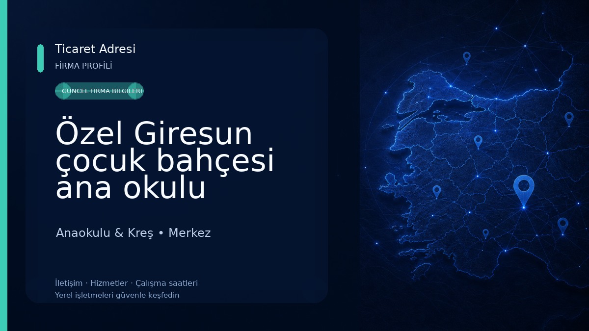 Özel Giresun çocuk bahçesi ana okulu 